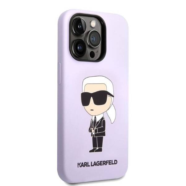 KARL LAGERFELD KLHCP14XSNIKBCU IPHONE 14 PRO MAX 6,7" HARDCASE PURPUROWY/PURPLE SILICONE IKONIK