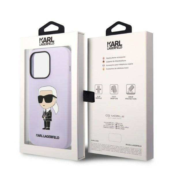 KARL LAGERFELD KLHCP14XSNIKBCU IPHONE 14 PRO MAX 6,7" HARDCASE PURPUROWY/PURPLE SILICONE IKONIK