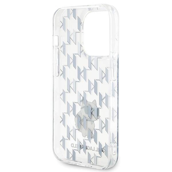 KARL LAGERFELD KLHCP15LHNCMKLT IPHONE 15 PRO 6.1" TRANSPARENT HARDCASE MONOGRAM CHOUPETTE