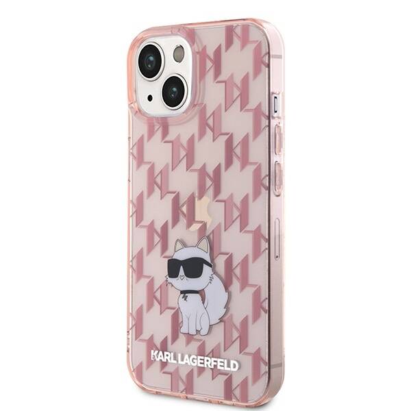 KARL LAGERFELD KLHCP15SHNCMKLP IPHONE 15 / 14 / 13 6.1" RÓŻOWY/PINK HARDCASE MONOGRAM CHOUPETTE