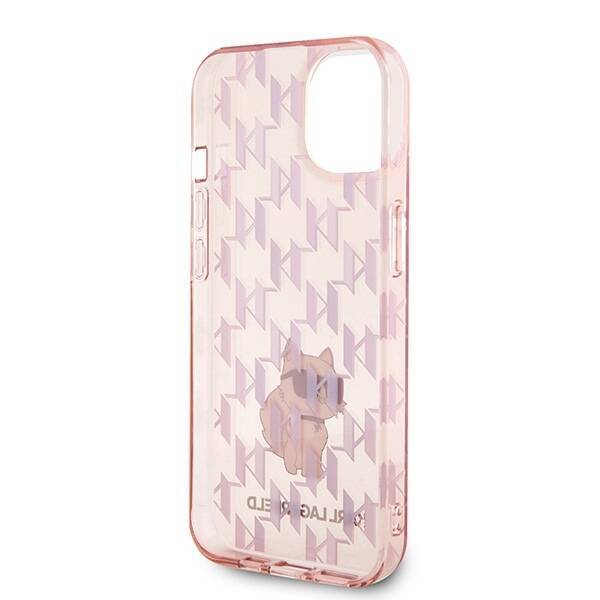 KARL LAGERFELD KLHCP15SHNCMKLP IPHONE 15 / 14 / 13 6.1" RÓŻOWY/PINK HARDCASE MONOGRAM CHOUPETTE