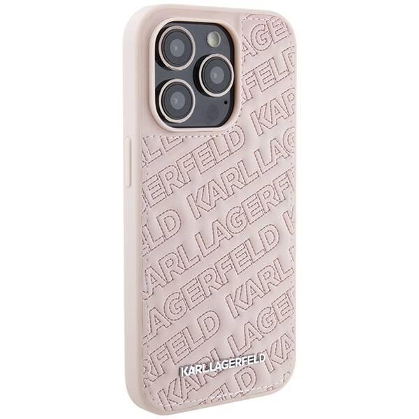 KARL LAGERFELD KLHCP15XPQKPMP IPHONE 15 PRO MAX 6.7" RÓŻOWY/PINK HARDCASE QUILTED K PATTERN