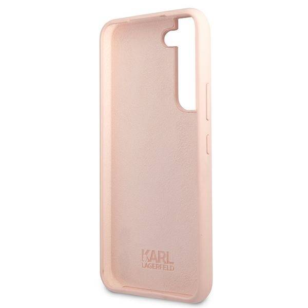 KARL LAGERFELD KLHCS22MSSKCI S22+ S906 HARDCASE JASNO RÓŻOWY/LIGHT PINK SILICONE IKONIK KARL & CHOUPETTE