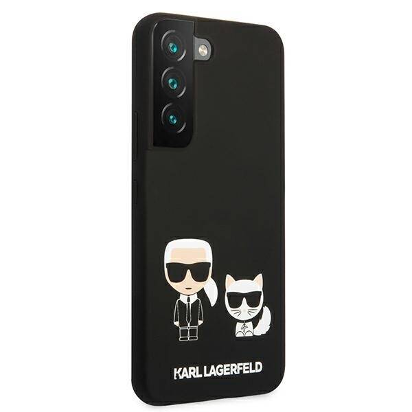 KARL LAGERFELD KLHCS22SSSKCK S22 S901 HARDCASE CZARNY/BLACK SILICONE KARL & CHOUPETTE