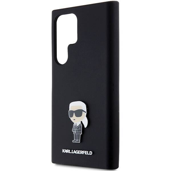 KARL LAGERFELD KLHCS23LSMHKNPK S23 ULTRA S918 CZARNY/BLACK SILICONE IKONIK METAL PIN