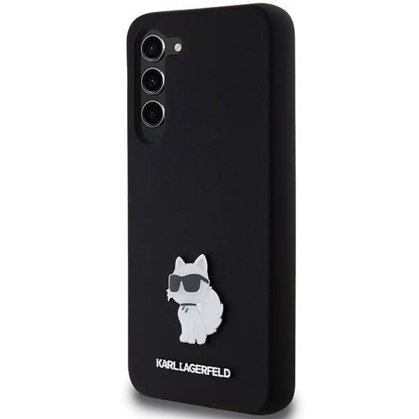 KARL LAGERFELD KLHCS23MSMHCNPK S23+ S916 CZARNY/BLACK HARDCASE SILICONE CHOUPETTE METAL PIN