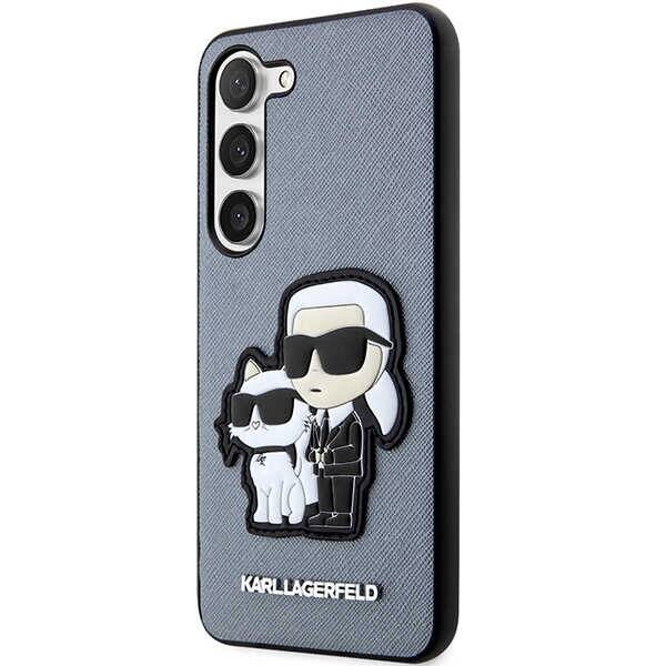 KARL LAGERFELD KLHCS23SSANKCPG S23 S911 HARDCASE SZARY/GREY SAFFIANO KARL & CHOUPETTE