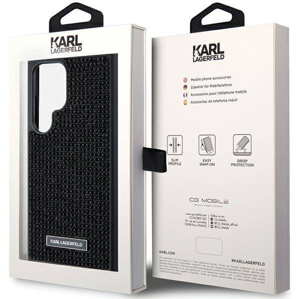 KARL LAGERFELD KLHCS24LHDSPRK S24 ULTRA S928 HARDCASE CZARNY/BLACK RHINESTONE METAL LOGO