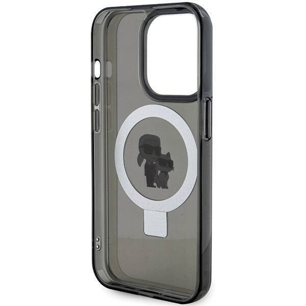 KARL LAGERFELD KLHMP13LHMRSKCK IPHONE 13 PRO 6.1" CZARNY/BLACK HARDCASE RING STAND KARL&CHOUPETTTE MAGSAFE