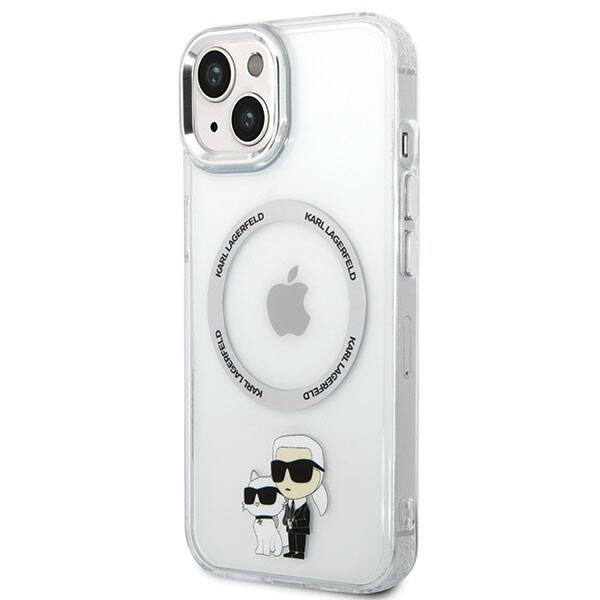 KARL LAGERFELD KLHMP13MHNKCIT IPHONE 13 / 14 / 15 6.1" HARDCASE TRANSPARENT ICONIC KARL&CHOUPETTE MAGSAFE