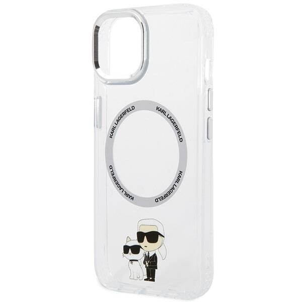 KARL LAGERFELD KLHMP13MHNKCIT IPHONE 13 / 14 / 15 6.1" HARDCASE TRANSPARENT ICONIC KARL&CHOUPETTE MAGSAFE