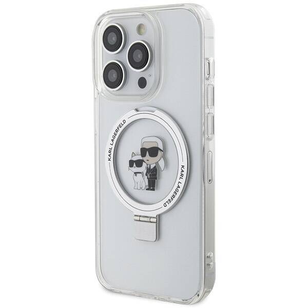 KARL LAGERFELD KLHMP13XHMRSKCH IPHONE 13 PRO MAX 6.7" BIAŁY/WHITE HARDCASE RING STAND KARL&CHOUPETTTE MAGSAFE