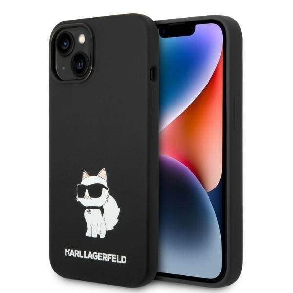 KARL LAGERFELD KLHMP14MSNCHBCK IPHONE 14 PLUS / 15 PLUS 6,7" HARDCASE CZARNY/BLACK SILICONE CHOUPETTE MAGSAFE