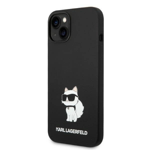 KARL LAGERFELD KLHMP14MSNCHBCK IPHONE 14 PLUS / 15 PLUS 6,7" HARDCASE CZARNY/BLACK SILICONE CHOUPETTE MAGSAFE