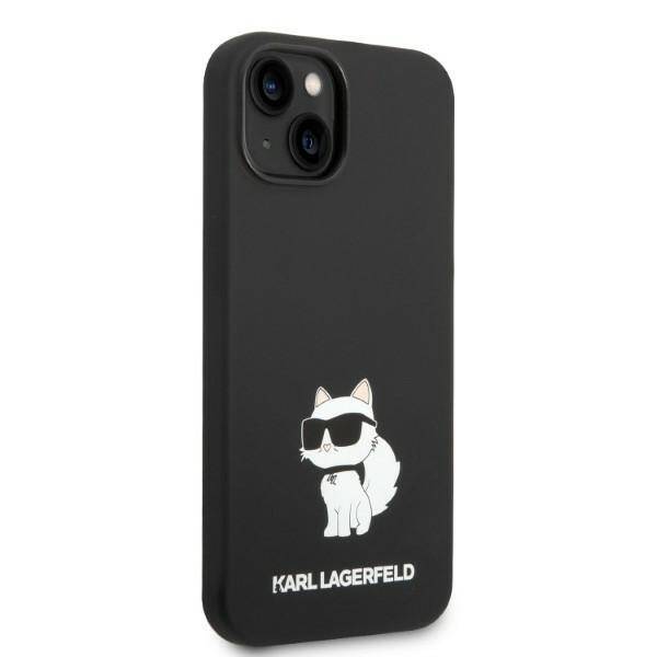 KARL LAGERFELD KLHMP14MSNCHBCK IPHONE 14 PLUS / 15 PLUS 6,7" HARDCASE CZARNY/BLACK SILICONE CHOUPETTE MAGSAFE