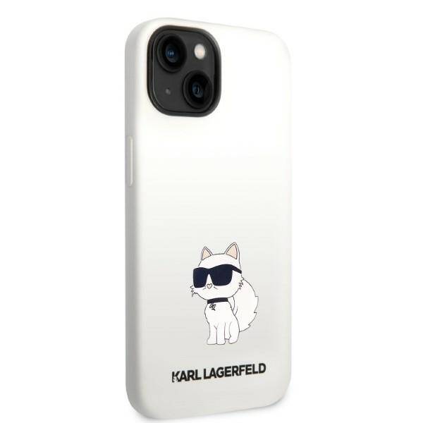 KARL LAGERFELD KLHMP14SSNCHBCH IPHONE 14 / 15 / 13 6,1" HARDCASE BIAŁY/WHITE SILICONE CHOUPETTE MAGSAFE