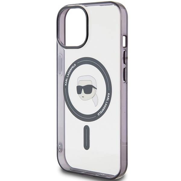 KARL LAGERFELD KLHMP15MHKHNOTK IPHONE 15 PLUS / 14 PLUS 6.7" TRANSPARENT HARDCASE IML KARL`S HEAD MAGSAFE