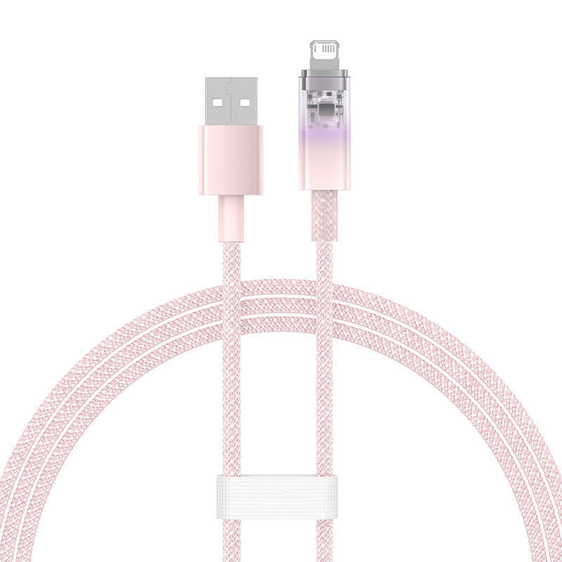 Kabel szybko ładujący Baseus USB-A do Lightning  Explorer Series 1m, 2.4A (różowy)