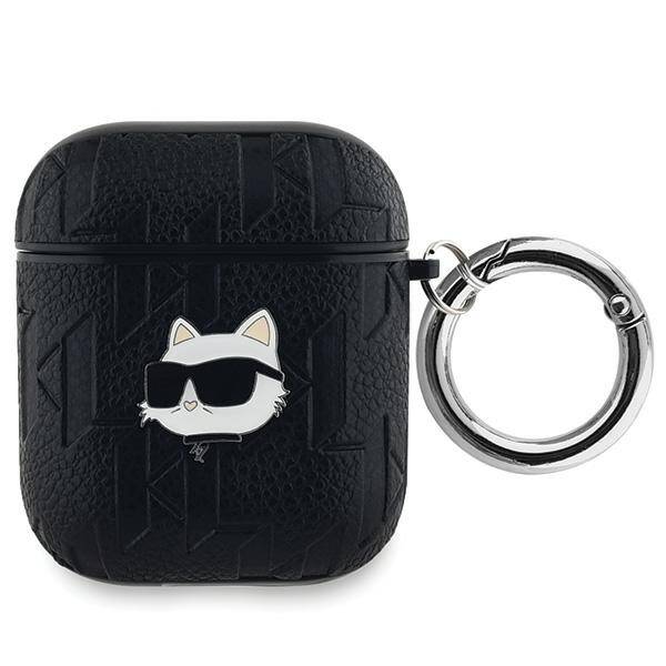 Karl Lagerfeld KLA2PGCHPK AirPods 1/2 cover czarny/black Monogram Choupette Head