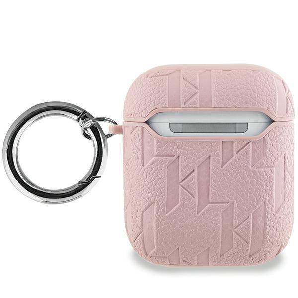 Karl Lagerfeld KLA2PGKIPP AirPods 1/2 cover różowy/pink Monogram Karl Head