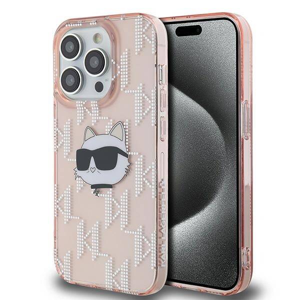 Karl Lagerfeld KLHCP14LHKLPCHP iPhone 14 Pro 6.1" różowy/pink hardcase IML Choupette Head & Monogram