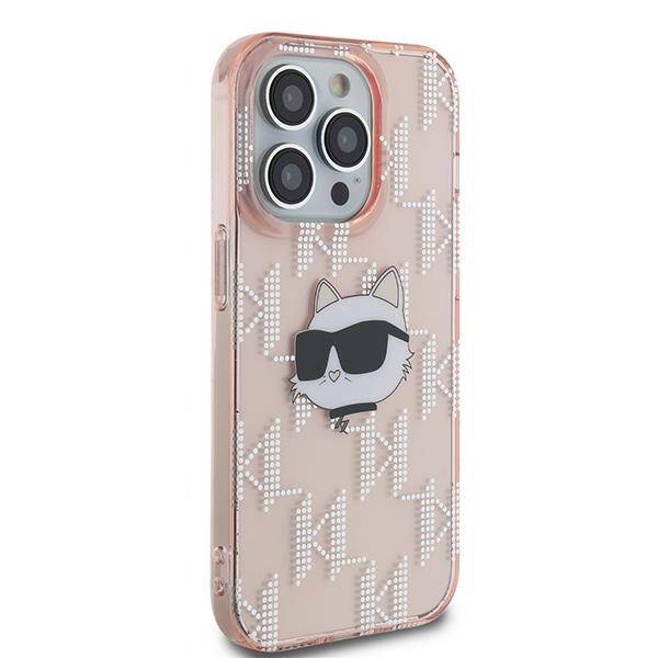 Karl Lagerfeld KLHCP14LHKLPCHP iPhone 14 Pro 6.1" różowy/pink hardcase IML Choupette Head & Monogram