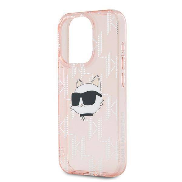 Karl Lagerfeld KLHCP15LHKLPCHP iPhone 15 Pro 6.1" różowy/pink hardcase IML Choupette Head & Monogram