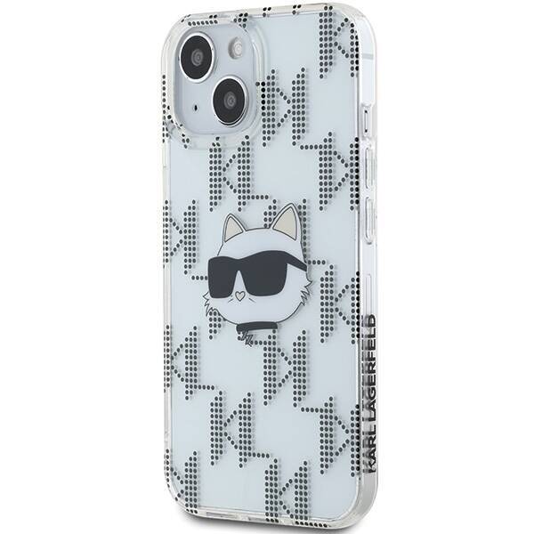 Karl Lagerfeld KLHCP15SHKLPCHT iPhone 15 / 14 / 13 6.1" transparent hardcase IML Choupette Head & Monogram