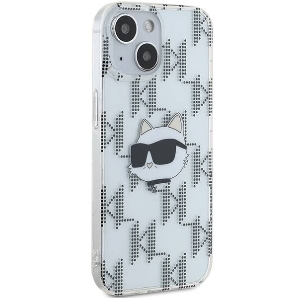 Karl Lagerfeld KLHCP15SHKLPCHT iPhone 15 / 14 / 13 6.1" transparent hardcase IML Choupette Head & Monogram