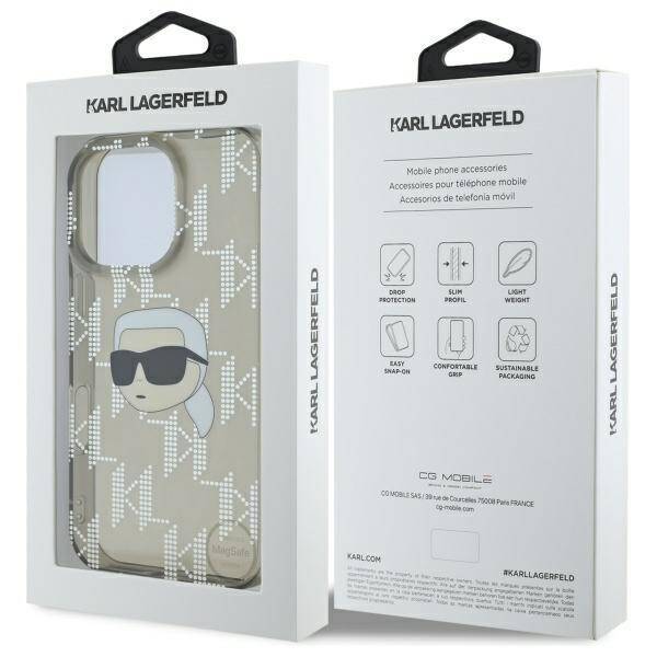 Karl Lagerfeld KLHCP16XHKLPKHK iPhone 16 Pro Max 6.9" czarny/black hardcase IML Karl Head Electroplated