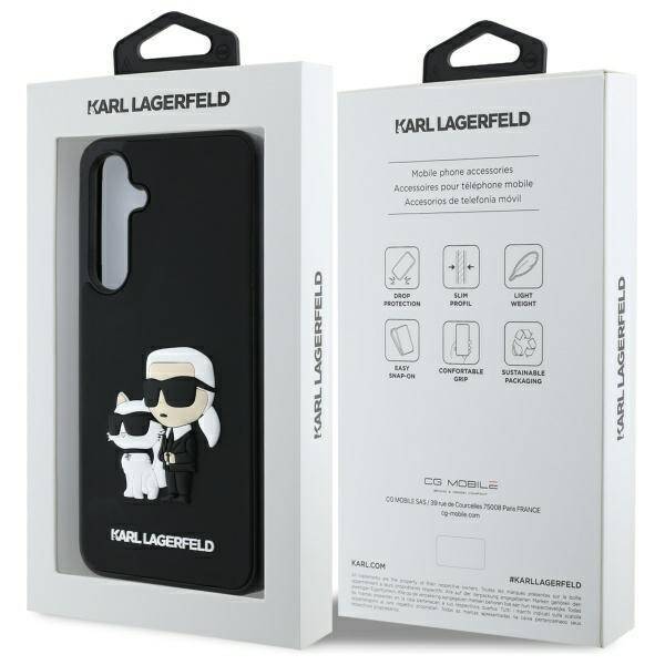 Karl Lagerfeld KLHCS24FE3DRKCNK S24 FE    S721 czarny/black hardcase 3D Rubber Karl&Choupette