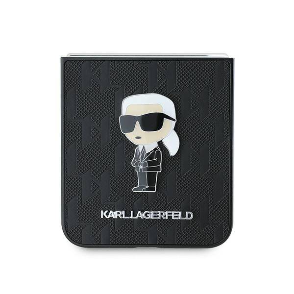 Karl Lagerfeld KLHCZF6SAPKINPK Z Flip6 F741czarny/black Saffiano Monogram Ikonik Pin