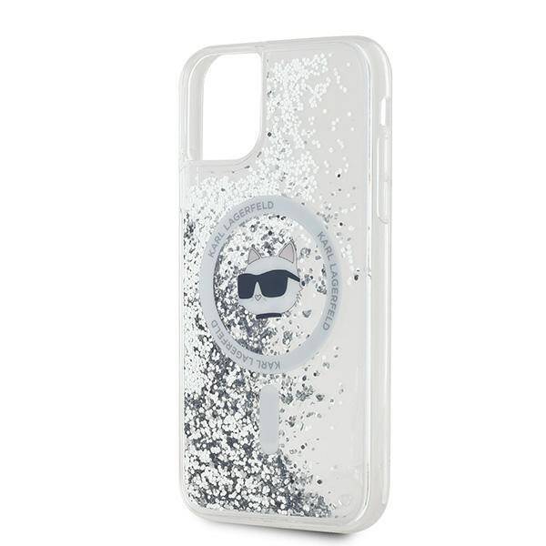 Karl Lagerfeld KLHMN61LGCHSGH iPhone 11 / Xr 6.1" hardcase transparent Liquid Glitter Choupette Head Magsafe