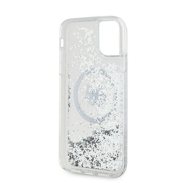 Karl Lagerfeld KLHMN61LGCHSGH iPhone 11 / Xr 6.1" hardcase transparent Liquid Glitter Choupette Head Magsafe