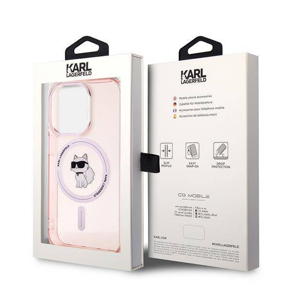 Karl Lagerfeld KLHMP14XHFCCNOP iPhone 14 Pro Max 6.7" różowy/pink hardcase IML Choupette MagSafe