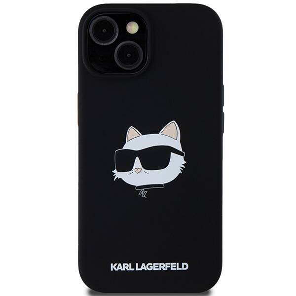 Karl Lagerfeld KLHMP15MSCHPPLK iPhone 15 Plus / 14 Plus 6.7" czarny/black hardcase Silicone Choupette Head MagSafe