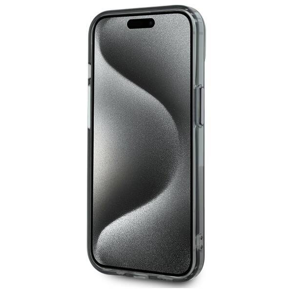 Karl Lagerfeld KLHMP15SHLSKIK iPhone 15   6.1" czarny/black hardcase IML Metal Karl Head MagSafe