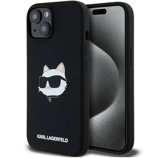 Karl Lagerfeld KLHMP15SSCHPPLK iPhone 15 / 14 / 13 6.1" czarny/black hardcase Silicone Choupette Head MagSafe