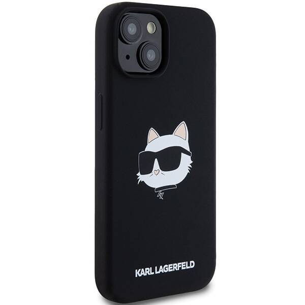 Karl Lagerfeld KLHMP15SSCHPPLK iPhone 15 / 14 / 13 6.1" czarny/black hardcase Silicone Choupette Head MagSafe