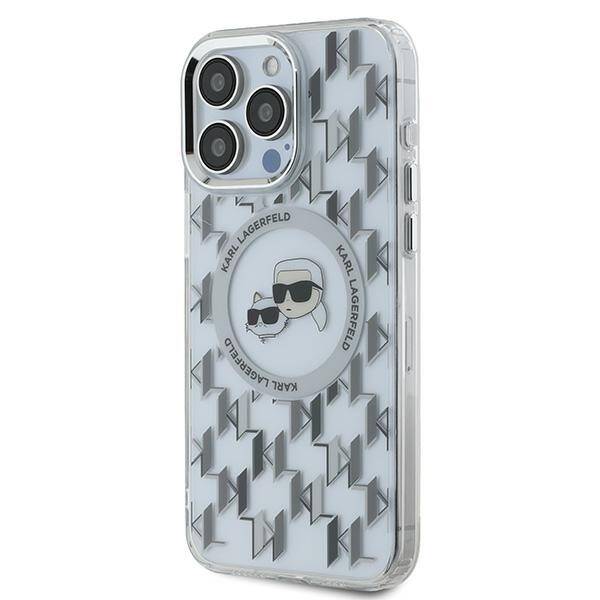 Karl Lagerfeld KLHMP15XHMCKMHT iPhone 15 Pro Max 6.7" przezroczysty/transparent IML Monogram Karl&Choupette Head MagSafe