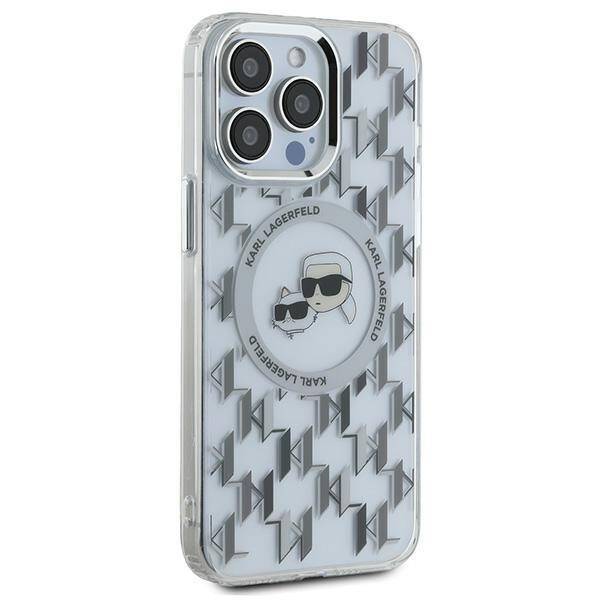 Karl Lagerfeld KLHMP15XHMCKMHT iPhone 15 Pro Max 6.7" przezroczysty/transparent IML Monogram Karl&Choupette Head MagSafe