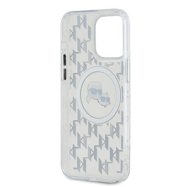 Karl Lagerfeld KLHMP15XHMCKMHT iPhone 15 Pro Max 6.7" przezroczysty/transparent IML Monogram Karl&Choupette Head MagSafe