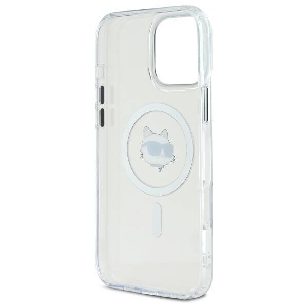 Karl Lagerfeld KLHMP16LHLSCHH iPhone 16 Pro 6.3" biały/white hardcase IML Metal Choupette Head MagSafe