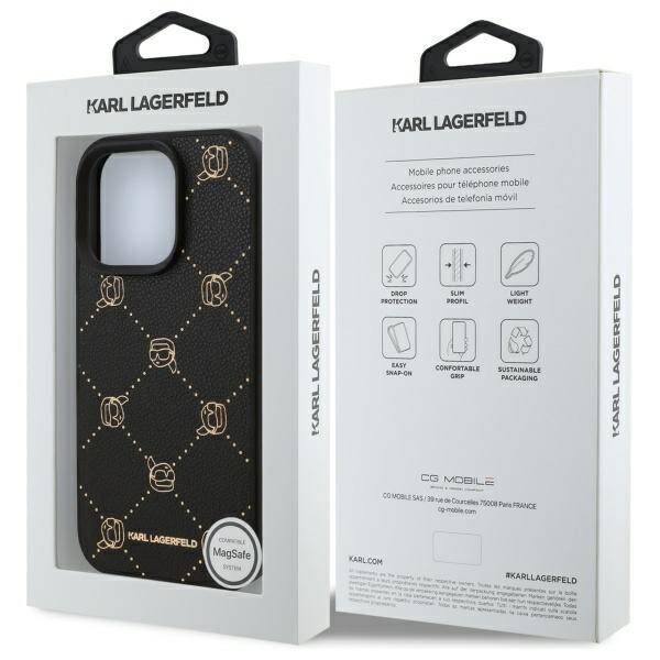 Karl Lagerfeld KLHMP16LPGKHPHK iPhone 16 Pro 6.3" czarny/black Magsafe Karl Head