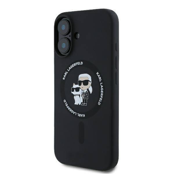 Karl Lagerfeld KLHMP16MSCMKCRHK iPhone 16 Plus 6.7" czarny/black hardcase Silicone Karl&Choupette Ring MagSafe