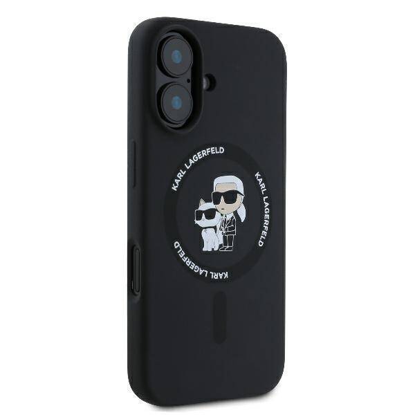 Karl Lagerfeld KLHMP16MSCMKCRHK iPhone 16 Plus 6.7" czarny/black hardcase Silicone Karl&Choupette Ring MagSafe