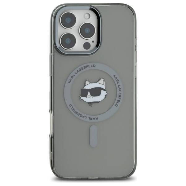 Karl Lagerfeld KLHMP16XHLSCHK iPhone 16 Pro Max 6.9" czarny/black hardcase IML Metal Choupette Head MagSafe