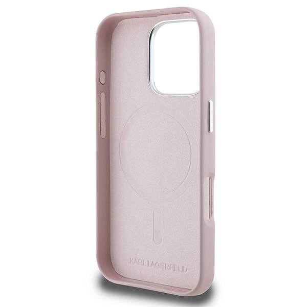 Karl Lagerfeld KLHMP16XPGMSRPP iPhone 16 Pro Max 6.9" różowy/pink hardcase FW Metal Plate MagSafe