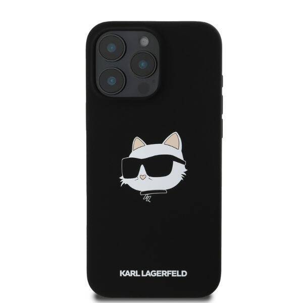 Karl Lagerfeld KLHMP16XSCHPPLK iPhone 16 Pro Max czarny/black HC MagSafe Sil Choupette Head Print