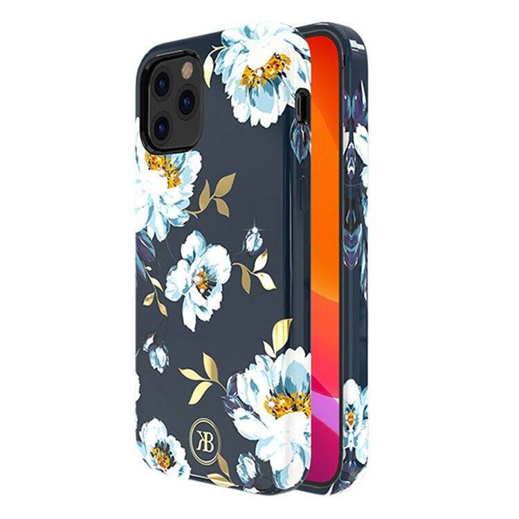 Kingxbar Blossom etui ozdobione oryginalnymi Kryształami Swarovskiego iPhone 12 mini wielokolorowy (Gardenia)